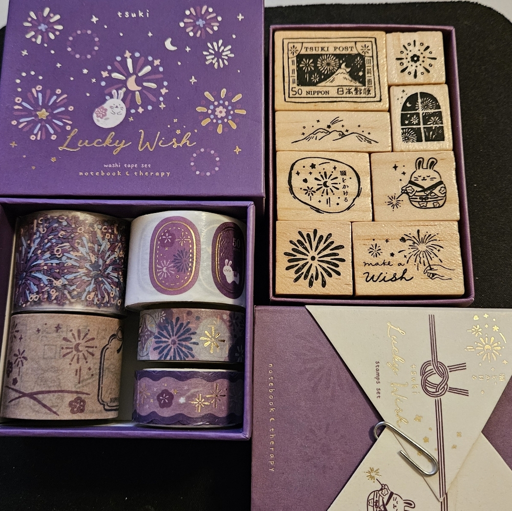 Notebook Therapy Washi Tape & Stamp Set